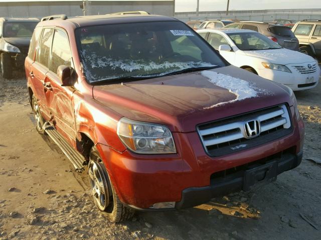 2HKYF18606H519528 - 2006 HONDA PILOT EX RED photo 1