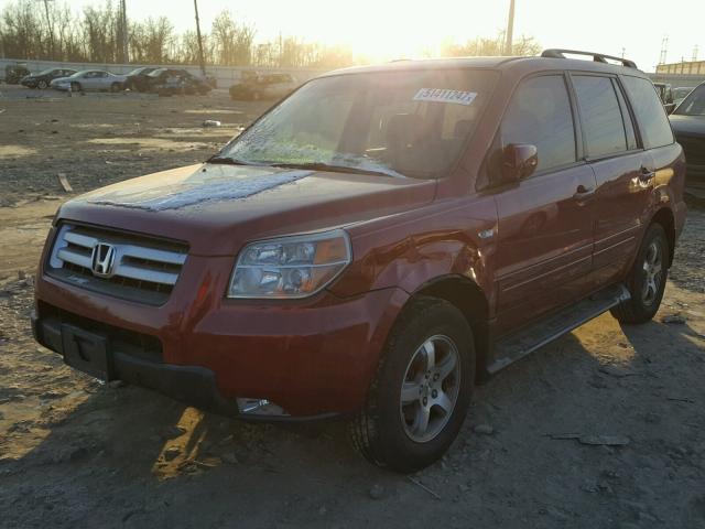 2HKYF18606H519528 - 2006 HONDA PILOT EX RED photo 2