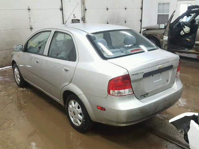 KL1TJ52604B161149 - 2004 CHEVROLET AVEO LS SILVER photo 3