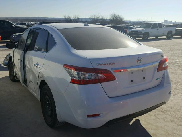 3N1AB7APXEY288192 - 2014 NISSAN SENTRA S WHITE photo 3