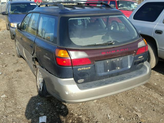 4S3BH6755Y7655750 - 2000 SUBARU LEGACY OUT BLUE photo 3