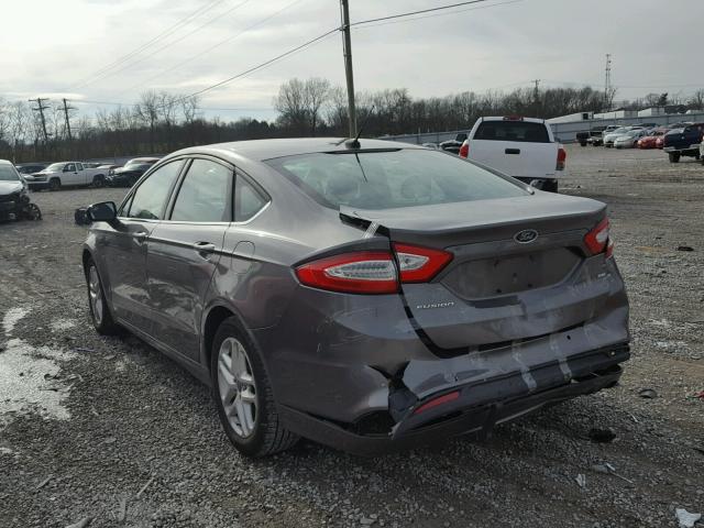 3FA6P0H73ER375143 - 2014 FORD FUSION SE GRAY photo 3