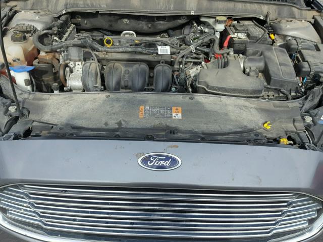 3FA6P0H73ER375143 - 2014 FORD FUSION SE GRAY photo 7