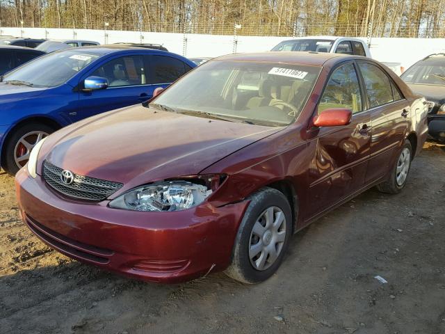 4T1BE32K94U369184 - 2004 TOYOTA CAMRY LE BURGUNDY photo 2