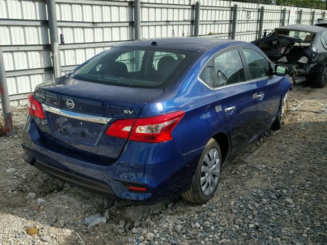 3N1AB7AP6HY329759 - 2017 NISSAN SENTRA S BLUE photo 4