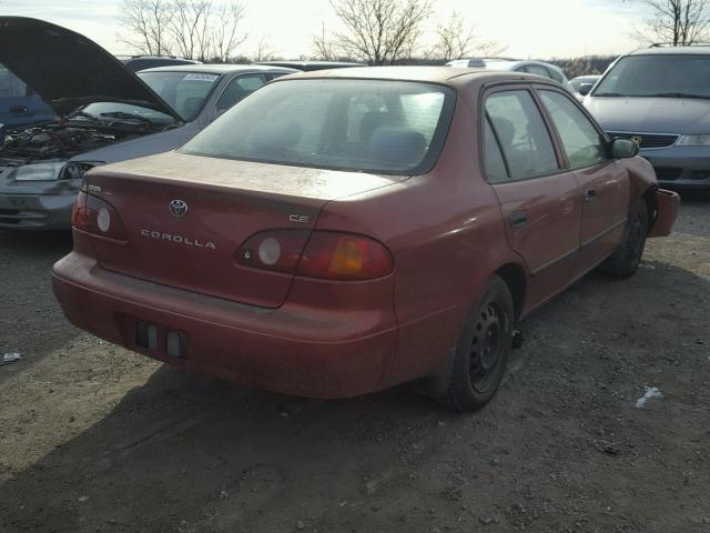 2T1BR12E12C539300 - 2002 TOYOTA COROLLA CE RED photo 4