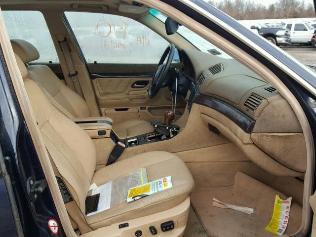 WBAGH83491DP31604 - 2001 BMW 740 IL BLUE photo 5