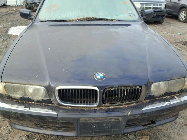WBAGH83491DP31604 - 2001 BMW 740 IL BLUE photo 7