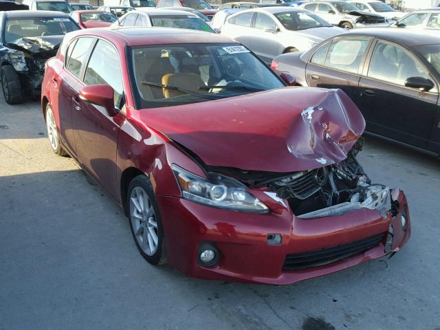 JTHKD5BH5C2108523 - 2012 LEXUS CT 200 MAROON photo 1