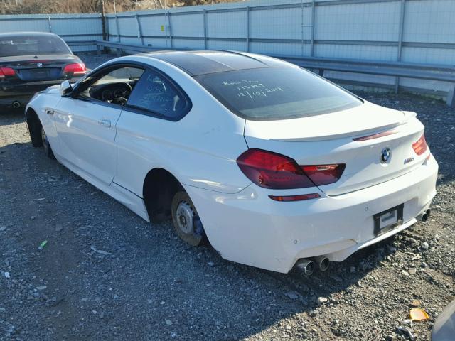 WBSLX9C58DD159702 - 2013 BMW M6 WHITE photo 3