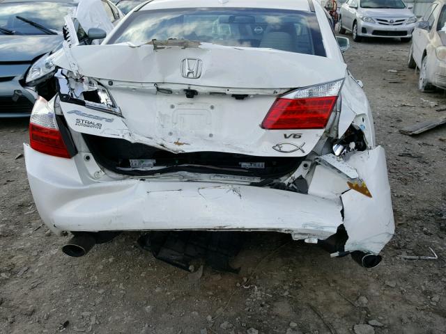 1HGCR3F87DA014075 - 2013 HONDA ACCORD EXL WHITE photo 9