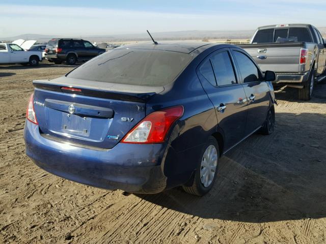 3N1CN7AP2EL806339 - 2014 NISSAN VERSA BLUE photo 4