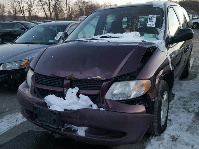 1D4GP25B33B325821 - 2003 DODGE CARAVAN SE BURGUNDY photo 2