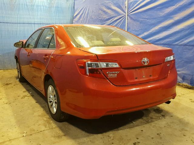 4T1BF1FK6DU713288 - 2013 TOYOTA CAMRY L RED photo 3