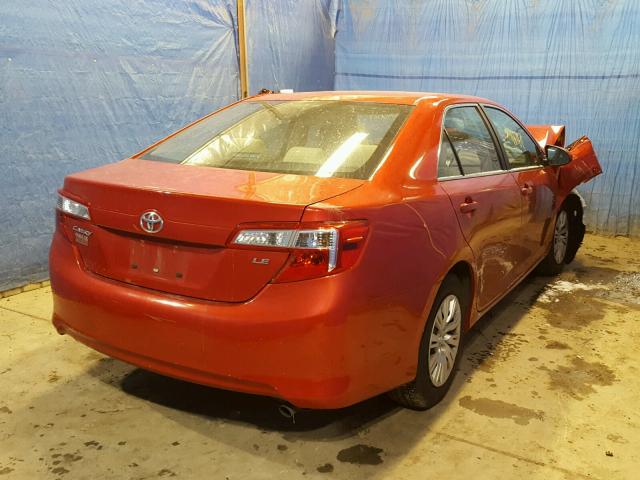 4T1BF1FK6DU713288 - 2013 TOYOTA CAMRY L RED photo 4