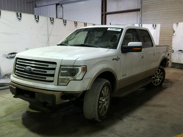 1FTFW1ET7DKD77033 - 2013 FORD F150 SUPER WHITE photo 2