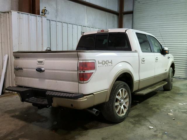 1FTFW1ET7DKD77033 - 2013 FORD F150 SUPER WHITE photo 4