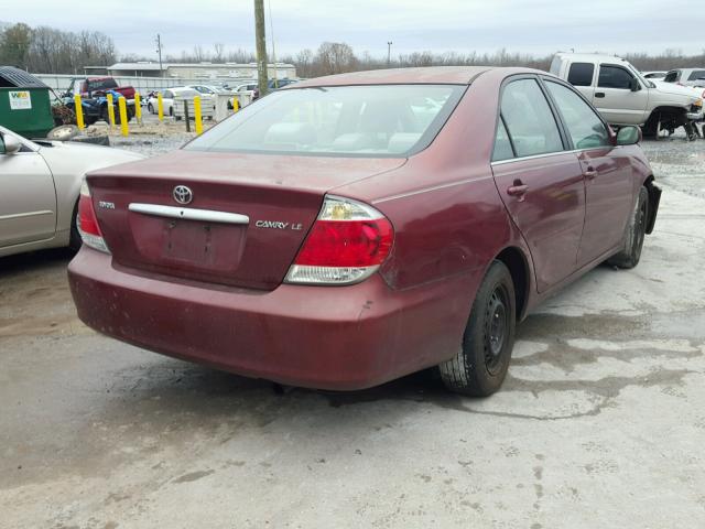 4T1BE32K46U131021 - 2006 TOYOTA CAMRY LE BURGUNDY photo 4