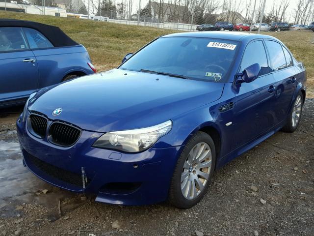 WBSNB935X8CX09582 - 2008 BMW M5 BLUE photo 2