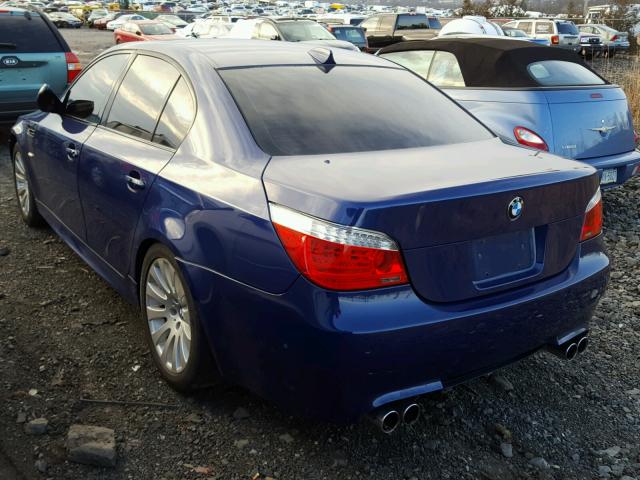 WBSNB935X8CX09582 - 2008 BMW M5 BLUE photo 3