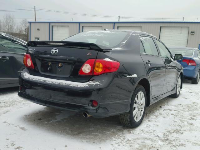 1NXBU40E89Z058312 - 2009 TOYOTA COROLLA BA BLACK photo 4