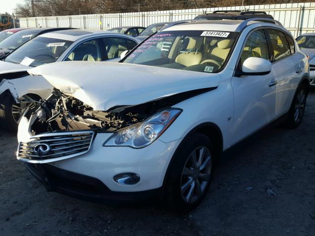 JN1BJ0HR5EM192012 - 2014 INFINITI QX50 WHITE photo 2