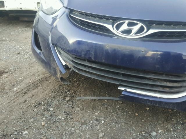 5NPDH4AE7DH333655 - 2013 HYUNDAI ELANTRA GL BLUE photo 9