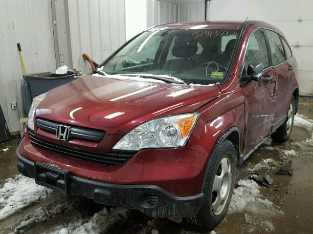 5J6RE48308L041229 - 2008 HONDA CR-V LX RED photo 2