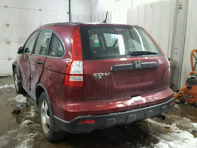 5J6RE48308L041229 - 2008 HONDA CR-V LX RED photo 3