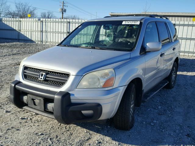 2HKYF18694H508234 - 2004 HONDA PILOT EXL SILVER photo 2