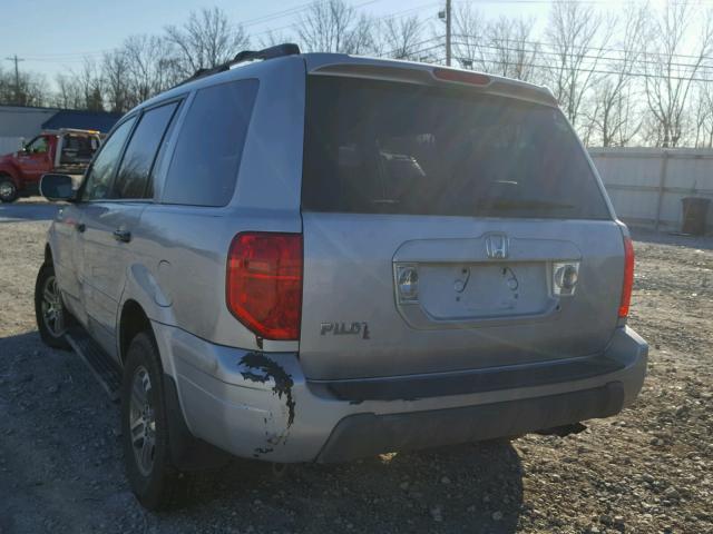 2HKYF18694H508234 - 2004 HONDA PILOT EXL SILVER photo 3