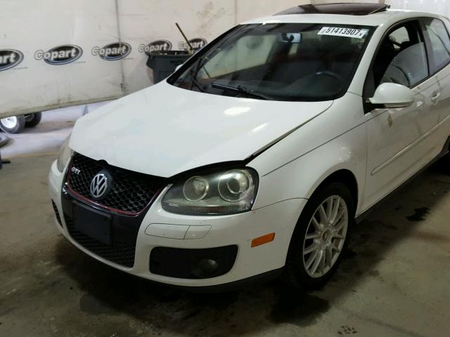 WVWEV71K07W087292 - 2007 VOLKSWAGEN NEW GTI WHITE photo 9