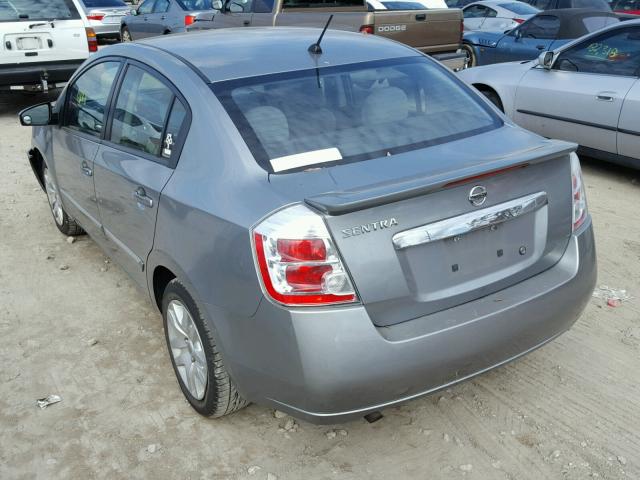 3N1AB6AP5BL662954 - 2011 NISSAN SENTRA 2.0 GRAY photo 3