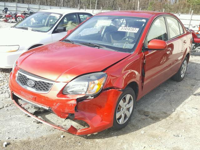 KNADH4A35B6941516 - 2011 KIA RIO BASE ORANGE photo 2