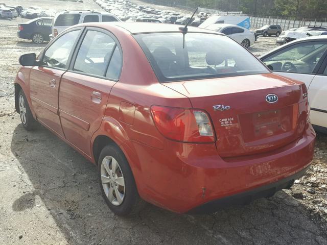 KNADH4A35B6941516 - 2011 KIA RIO BASE ORANGE photo 3