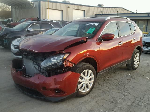 JN8AT2MT6GW002567 - 2016 NISSAN ROGUE S RED photo 2