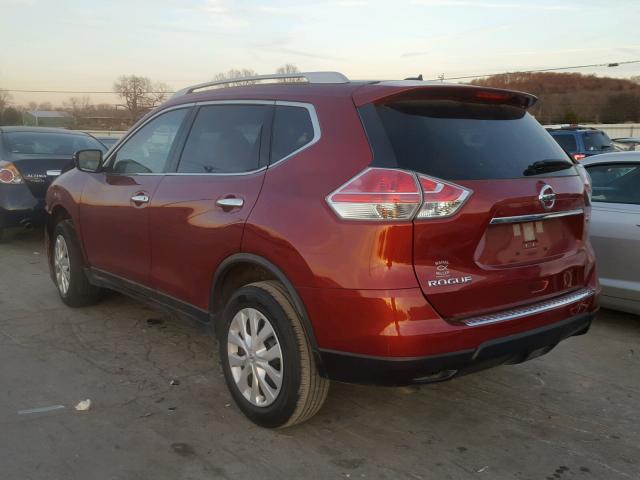 JN8AT2MT6GW002567 - 2016 NISSAN ROGUE S RED photo 3