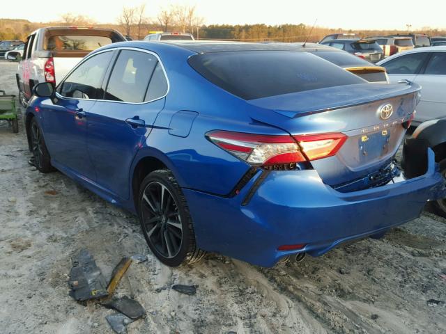 4T1B61HK0JU014988 - 2018 TOYOTA CAMRY XSE BLUE photo 3