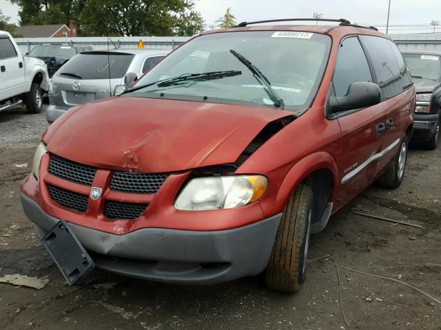 1B4GP25331B130785 - 2001 DODGE CARAVAN SE BURGUNDY photo 2