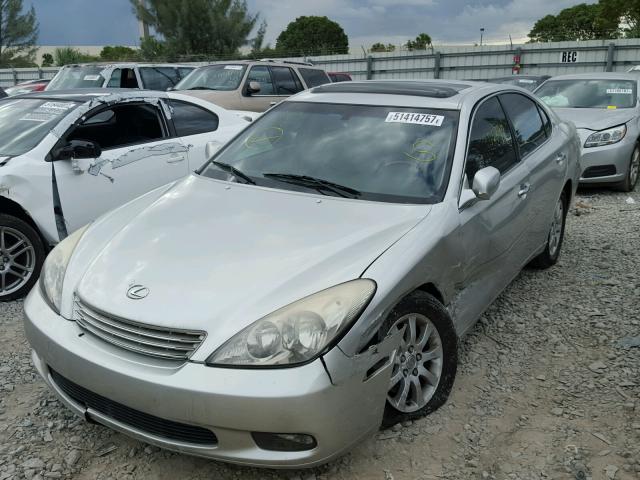 JTHBF30G230148756 - 2003 LEXUS ES 300 SILVER photo 2