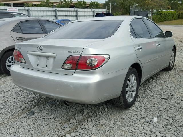 JTHBF30G230148756 - 2003 LEXUS ES 300 SILVER photo 4