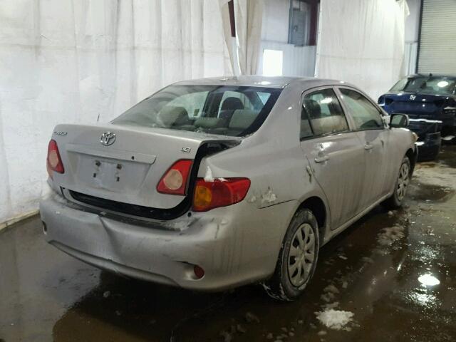 2T1BU4EE2AC383133 - 2010 TOYOTA COROLLA BA SILVER photo 4