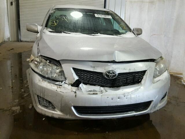 2T1BU4EE2AC383133 - 2010 TOYOTA COROLLA BA SILVER photo 9