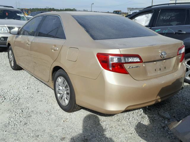 4T1BF1FKXCU029648 - 2012 TOYOTA CAMRY BASE GOLD photo 3