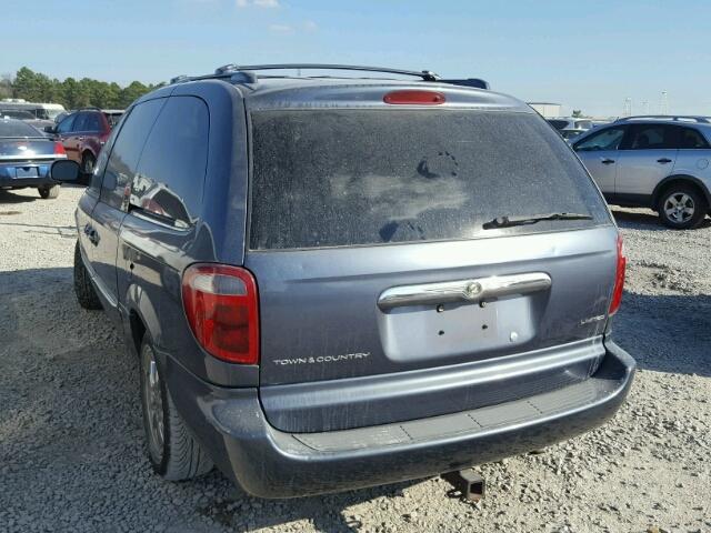 2C8GP64L71R203314 - 2001 CHRYSLER TOWN & COU BLUE photo 3