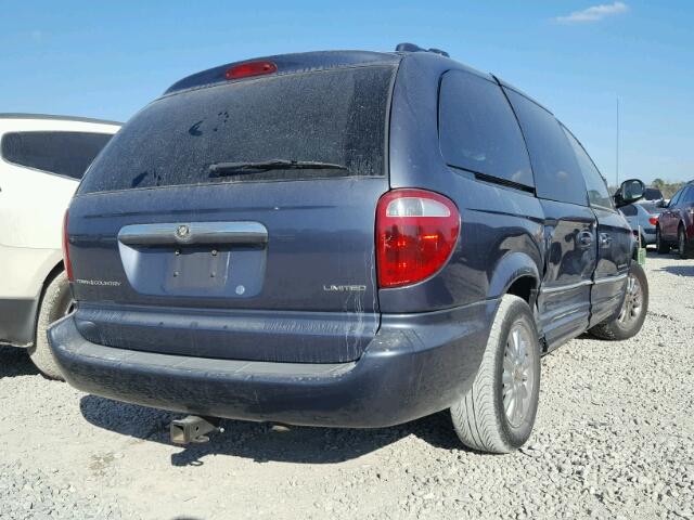 2C8GP64L71R203314 - 2001 CHRYSLER TOWN & COU BLUE photo 4