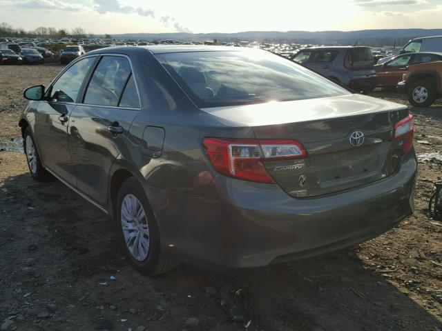 4T4BF1FK4CR270708 - 2012 TOYOTA CAMRY BASE GRAY photo 3