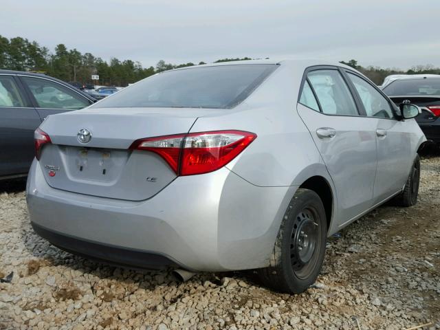 5YFBURHEXGP544751 - 2016 TOYOTA COROLLA L SILVER photo 4