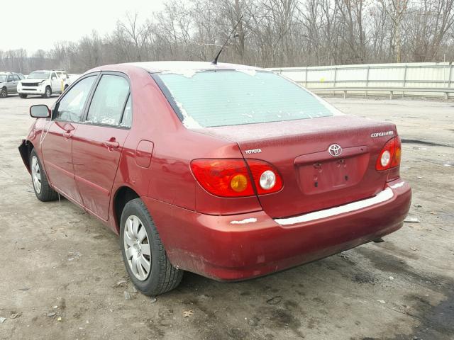 2T1BR32E13C097650 - 2003 TOYOTA COROLLA CE BURGUNDY photo 3