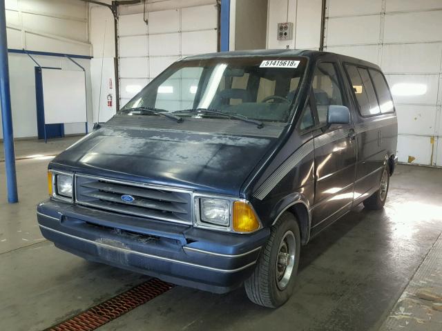 1FMCA11UXKZB13076 - 1989 FORD AEROSTAR BLUE photo 2